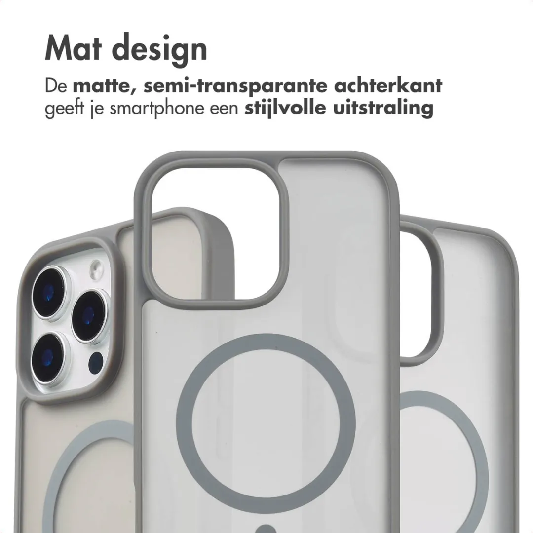 Imoshion Hoesje iPhone 15 Pro Max - Grijs - MagSafe