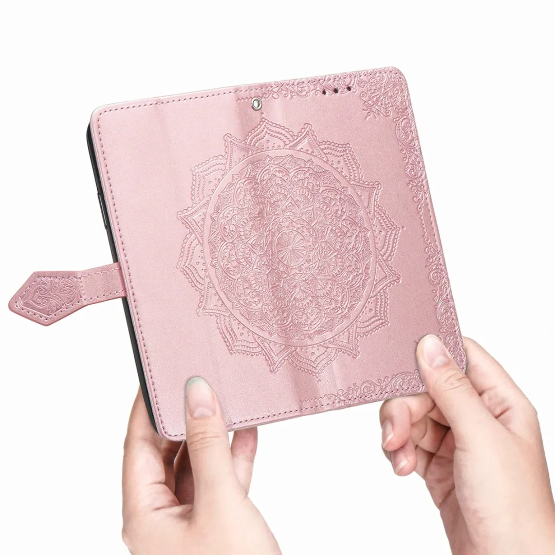 Imoshion Hoesje Samsung Galaxy A12 Mandala Bookcase - Roze Goud - afbeelding 6 van 6