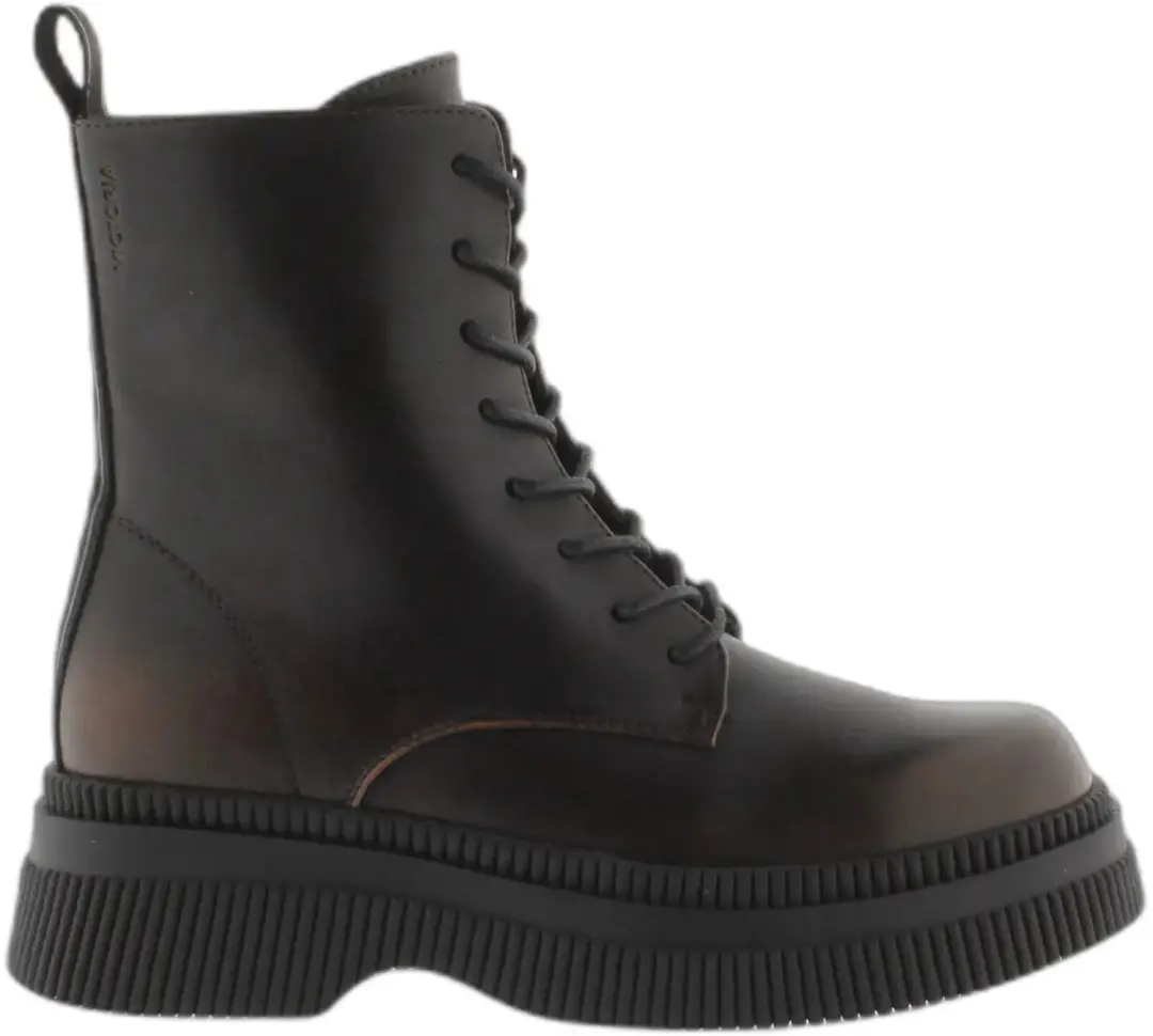 Dames enkellaarsjes Victoria Dublin Cordones Efecto Piel