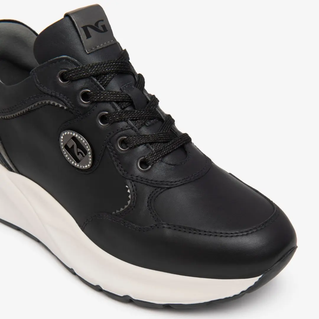 Sneaker Nerogiardini Guanto T.Brill Antraciet Dream Velour Pu.Bide