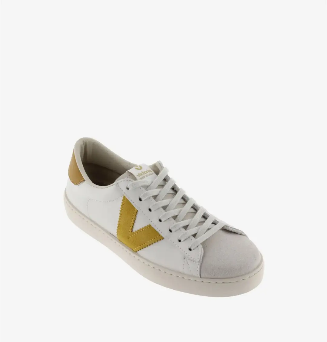 Victoria Berlin Contrast Leren Sportschoenen - Mosterdgeel - afbeelding 4 van 4