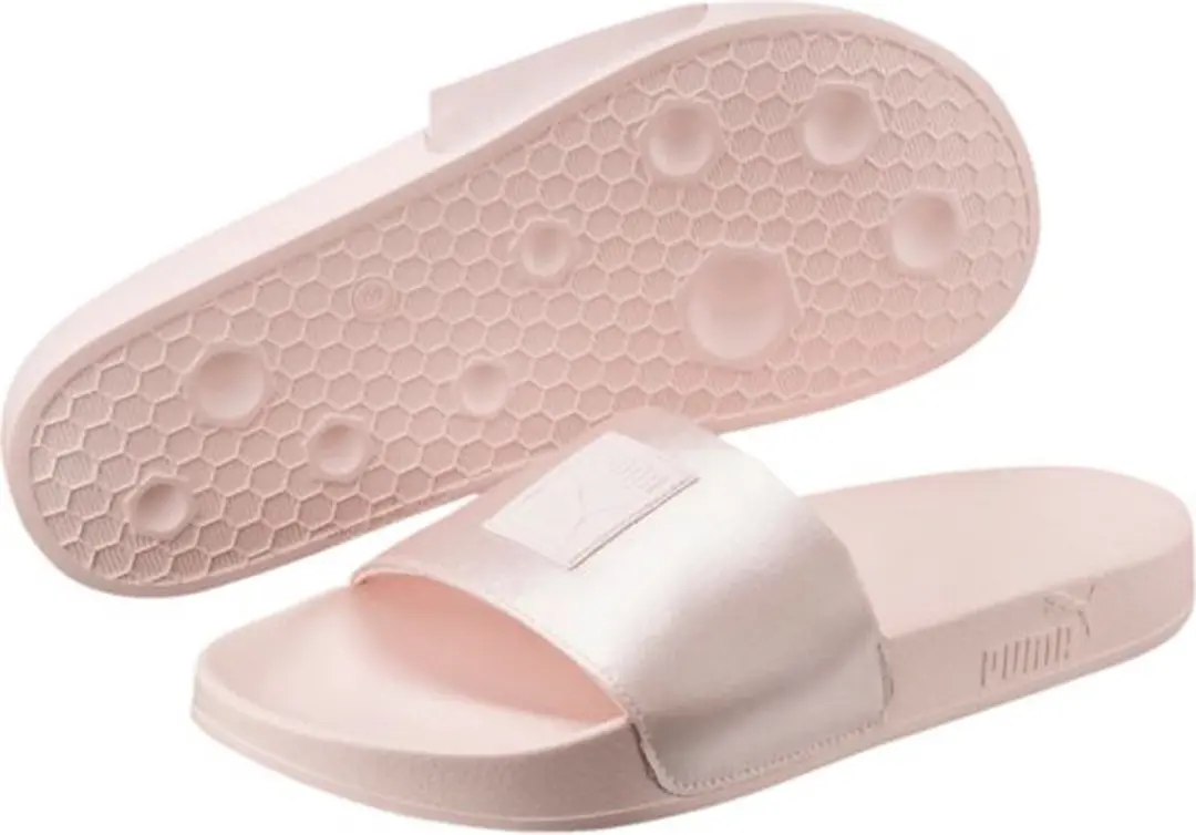 "Puma Leadcat Satin slippers dames zalm "