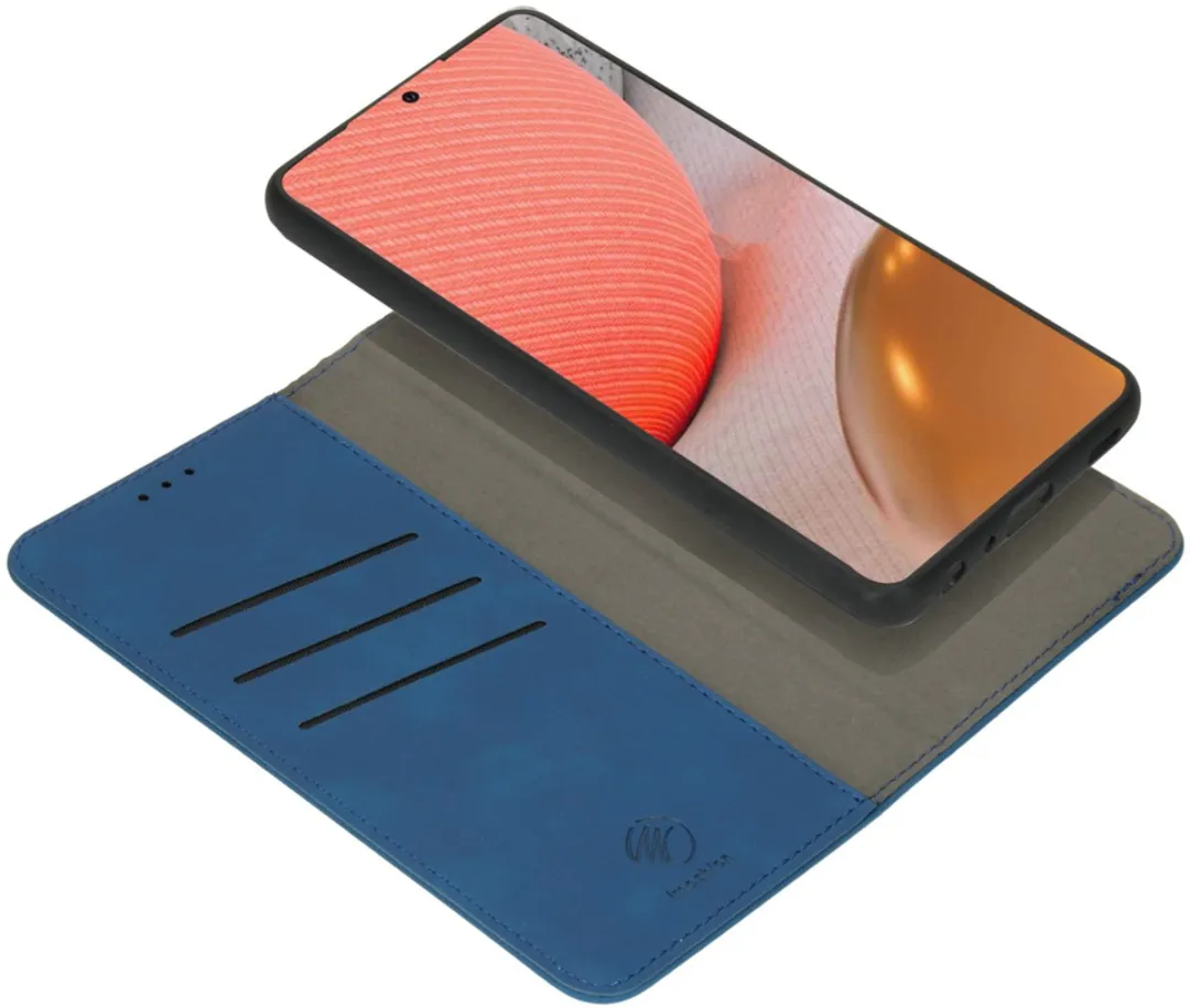 Imoshion Bookcase Hoesje Samsung Galaxy A72 - 3 Pasjes - Donkerblauw