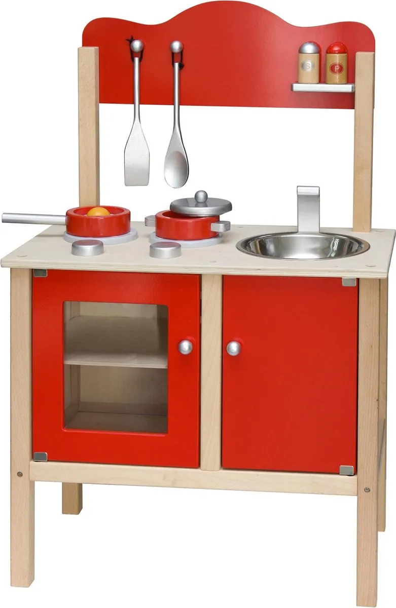 Viga Toys Nobel Kinderkeuken - Rood