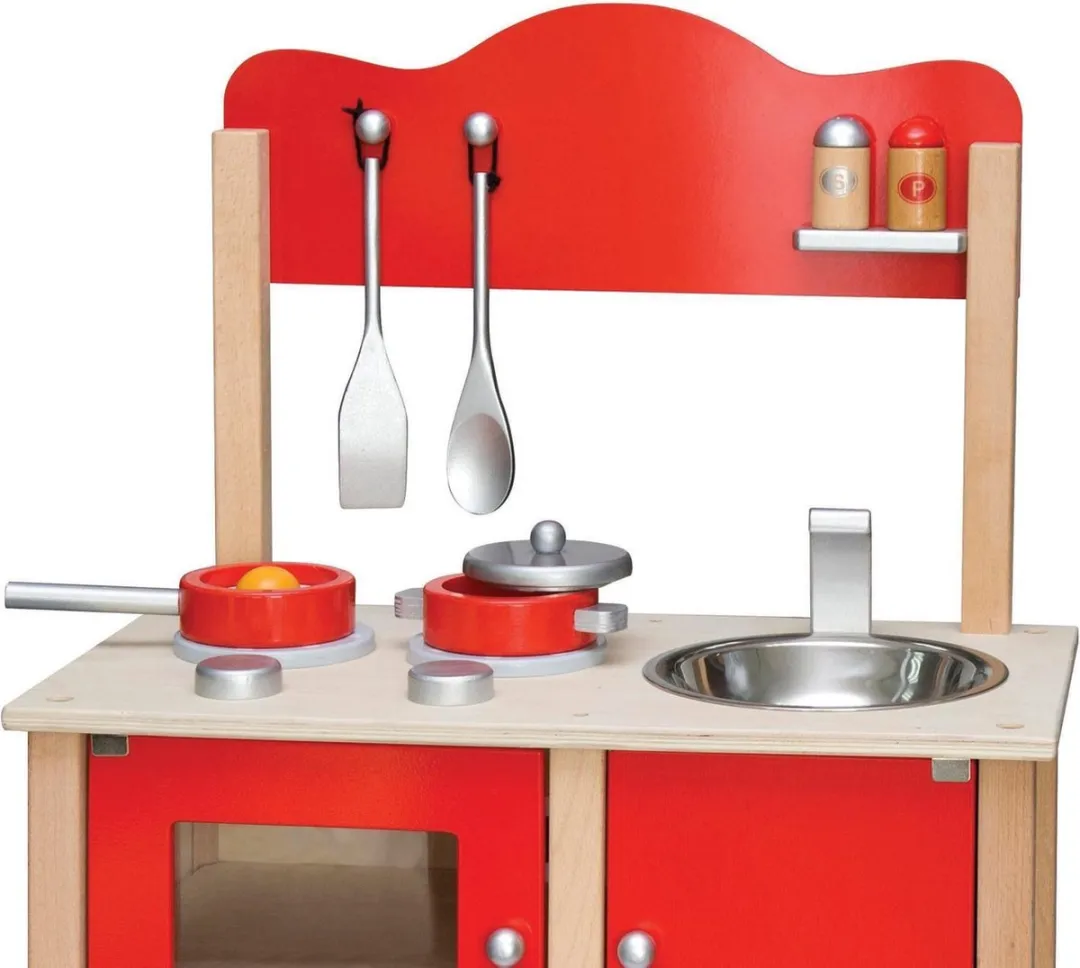 Viga Toys Nobel Kinderkeuken - Rood