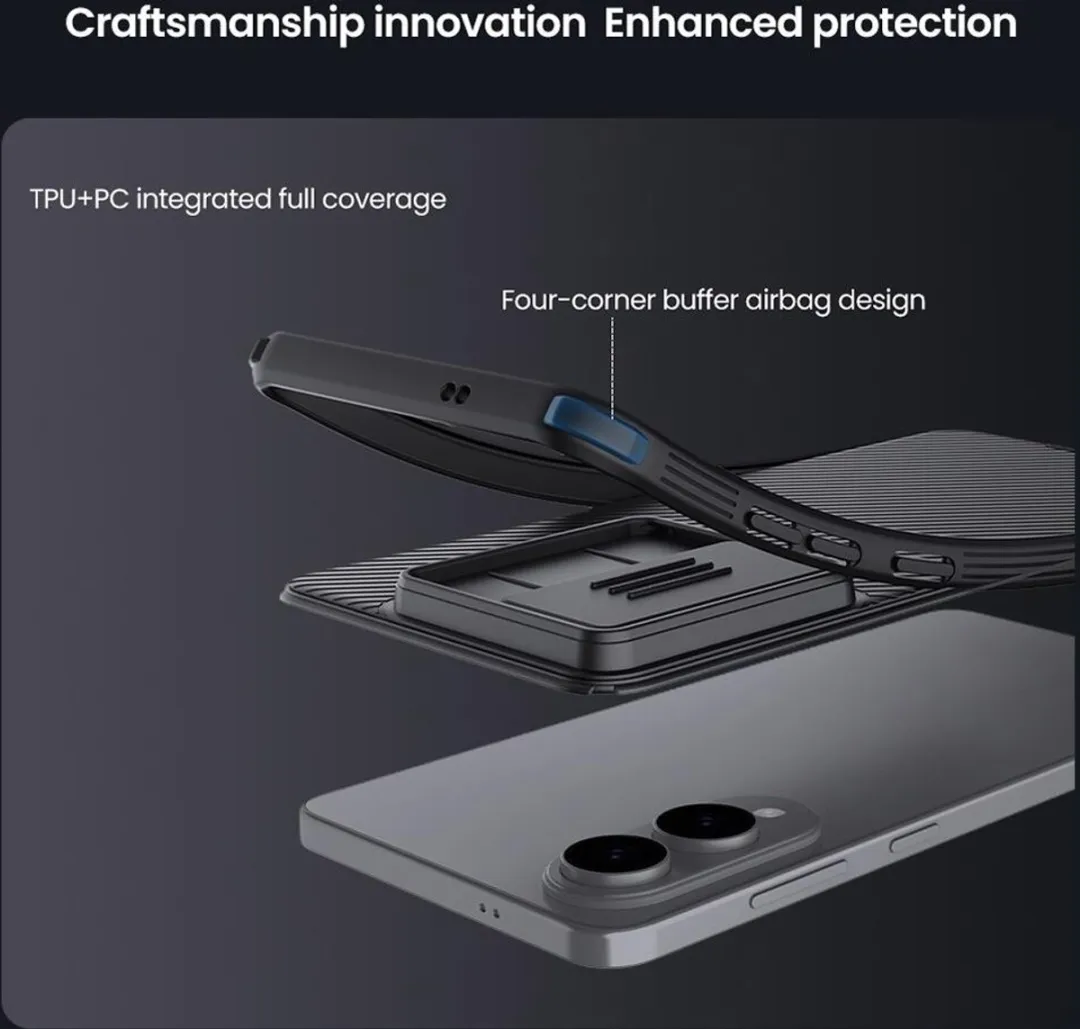 Nillkin CamShield Hoesje Samsung Galaxy S25 Edge - Zwart - afbeelding 6 van 6