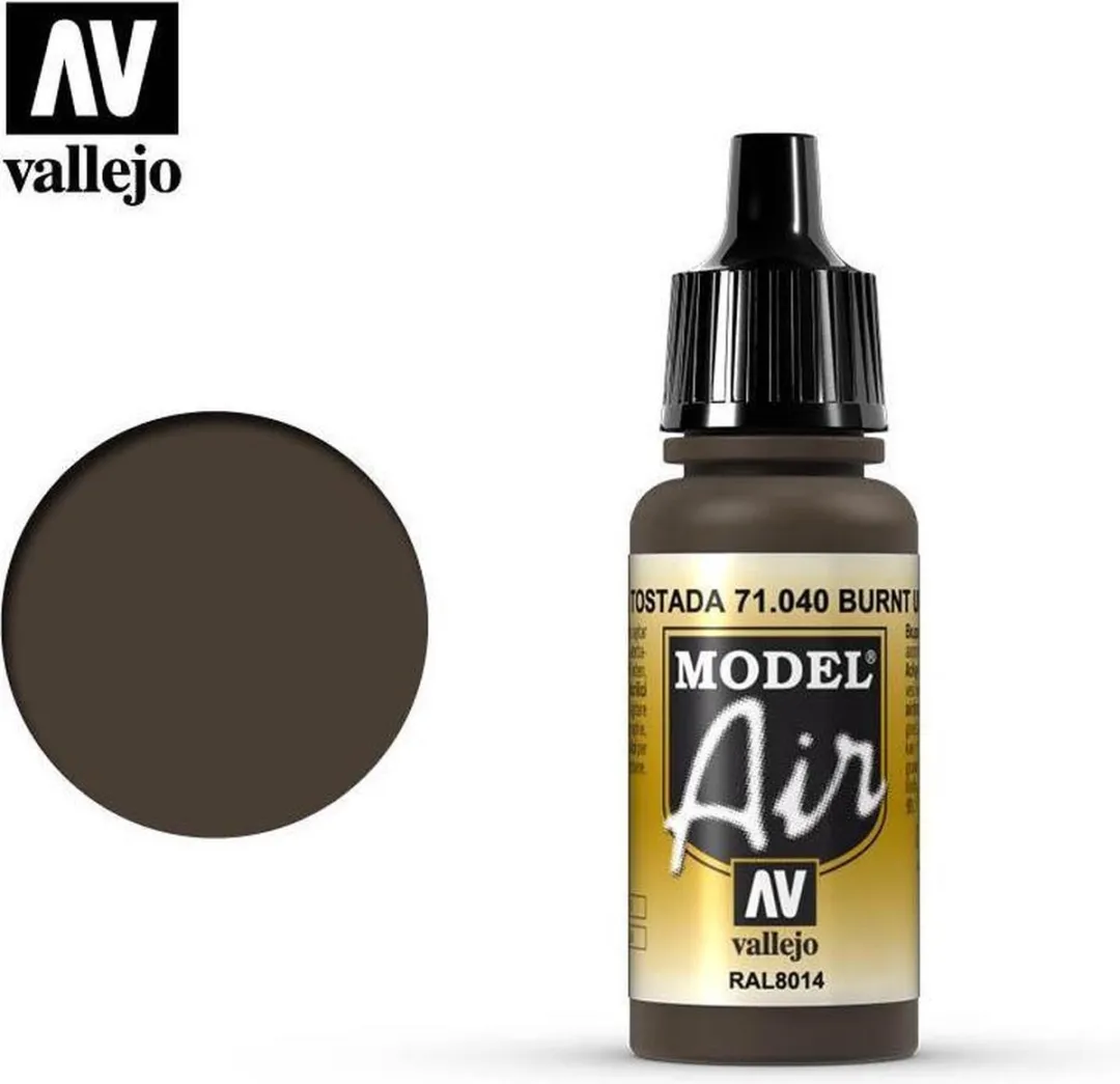 Vallejo Model Air Burnt Amber Acrylverf 17ml