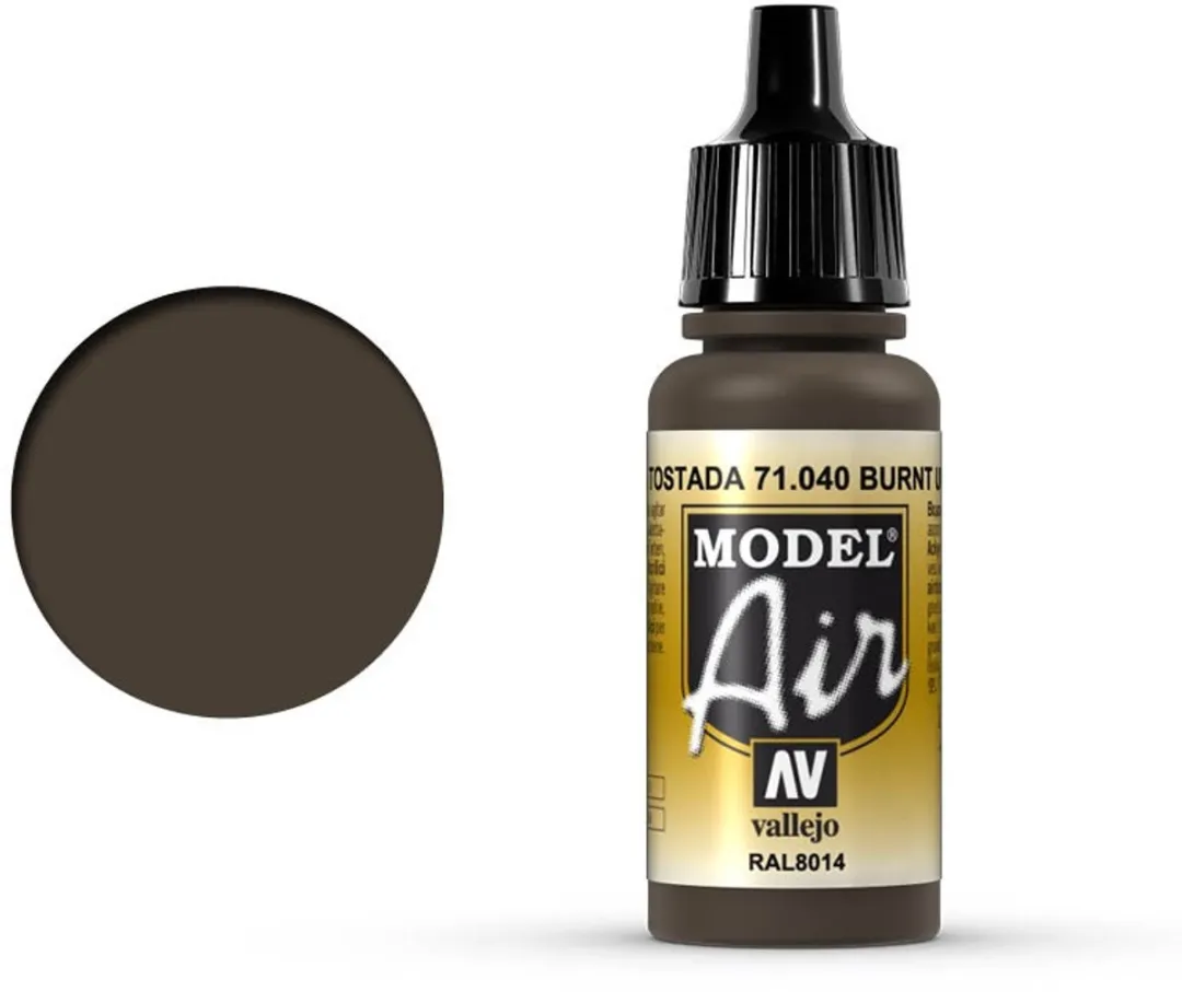 Vallejo Model Air Burnt Amber Acrylverf 17ml