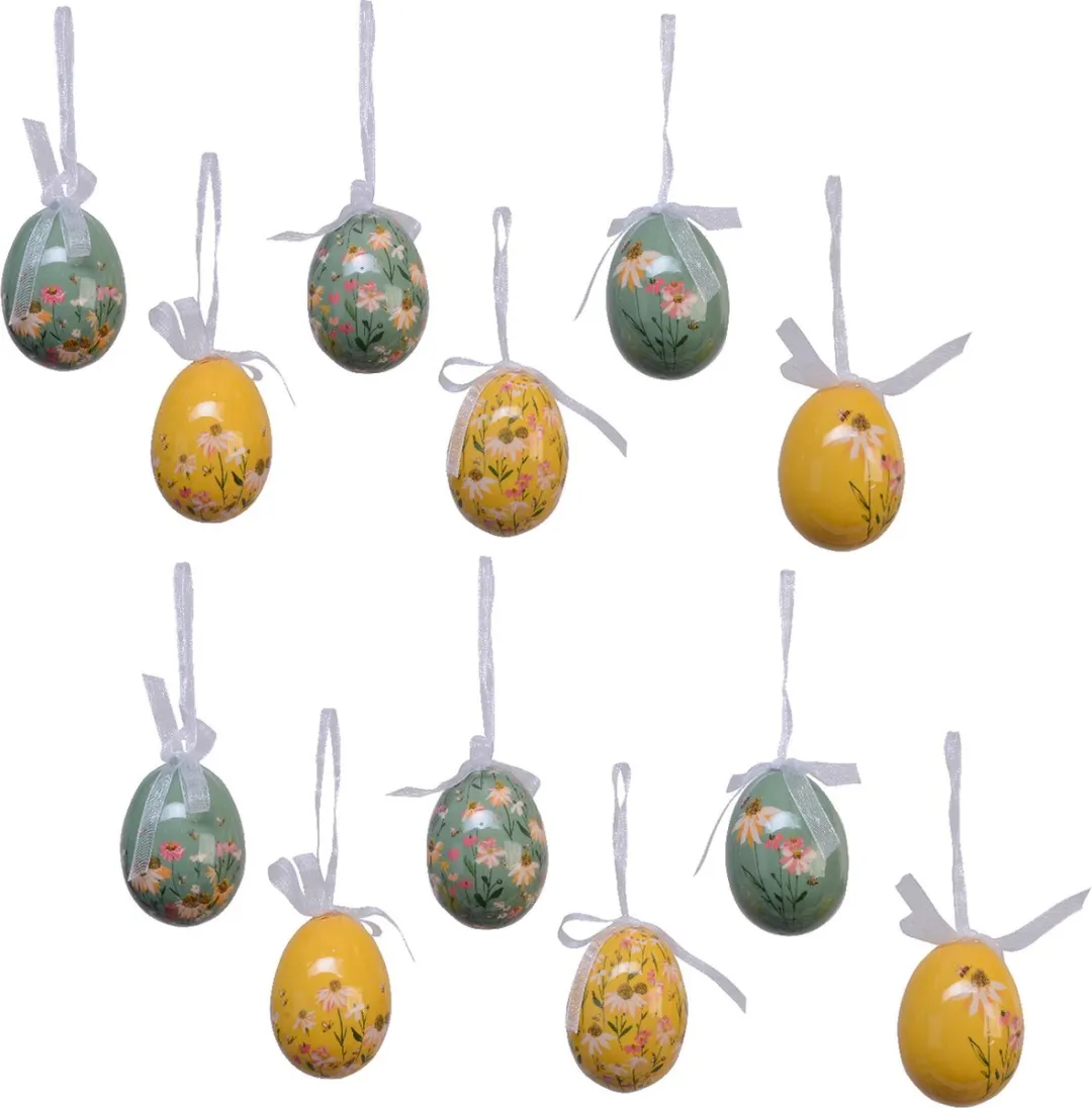Decoris Paaseieren Foam - 18 Stuks - Geel