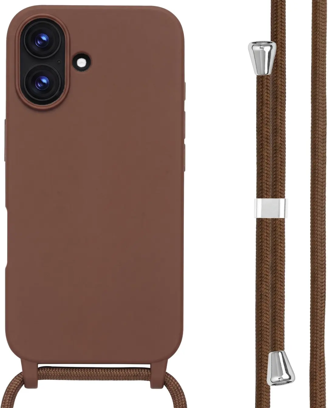 imoshion Siliconen Hoesje met Koord iPhone 16 - Bruin
