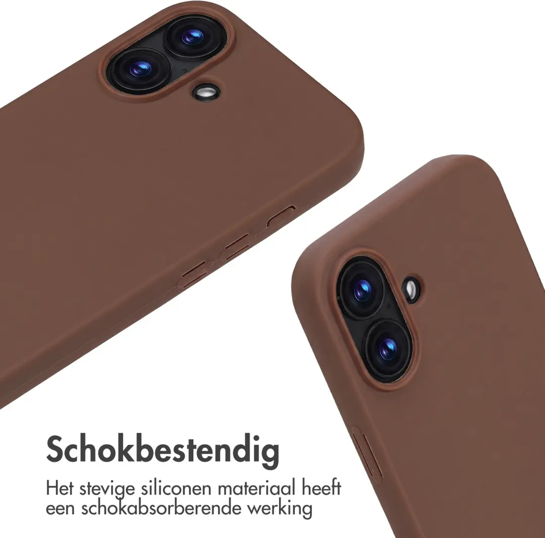 imoshion Siliconen Hoesje met Koord iPhone 16 - Bruin - afbeelding 3 van 4