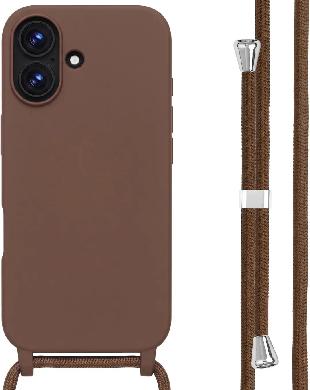 imoshion Siliconen Hoesje iPhone 17 met Koord - Bruin