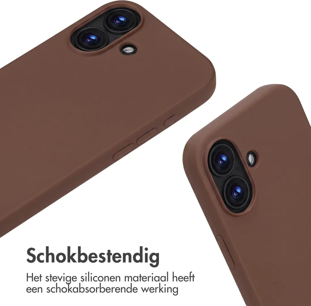 imoshion Siliconen Hoesje iPhone 17 met Koord - Bruin - afbeelding 3 van 4