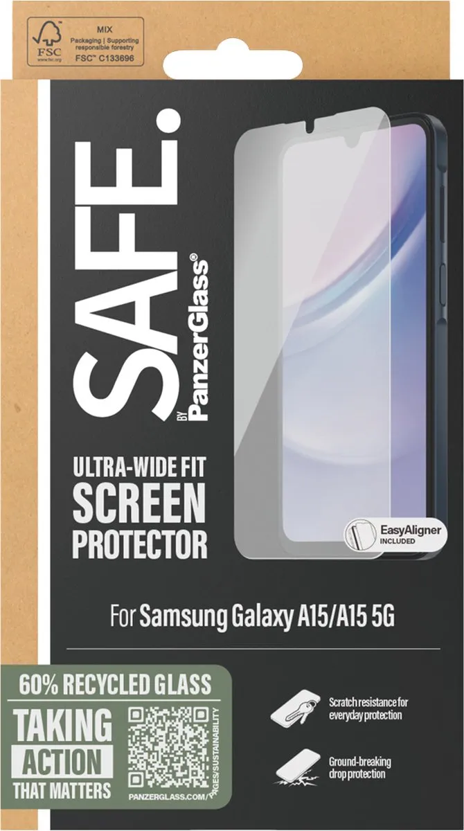 PanzerGlass SAFE95678 Screenprotector Samsung Galaxy A15 - Case Friendly