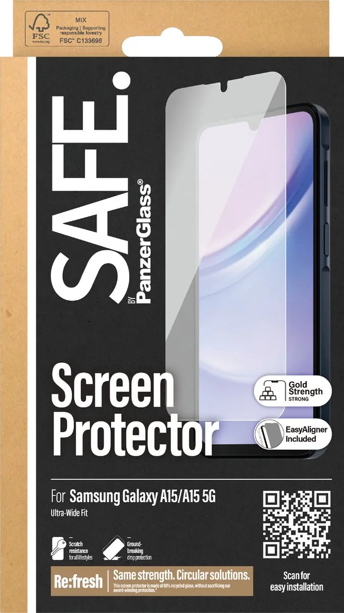 PanzerGlass SAFE95678 Screenprotector Samsung Galaxy A15 - Case Friendly