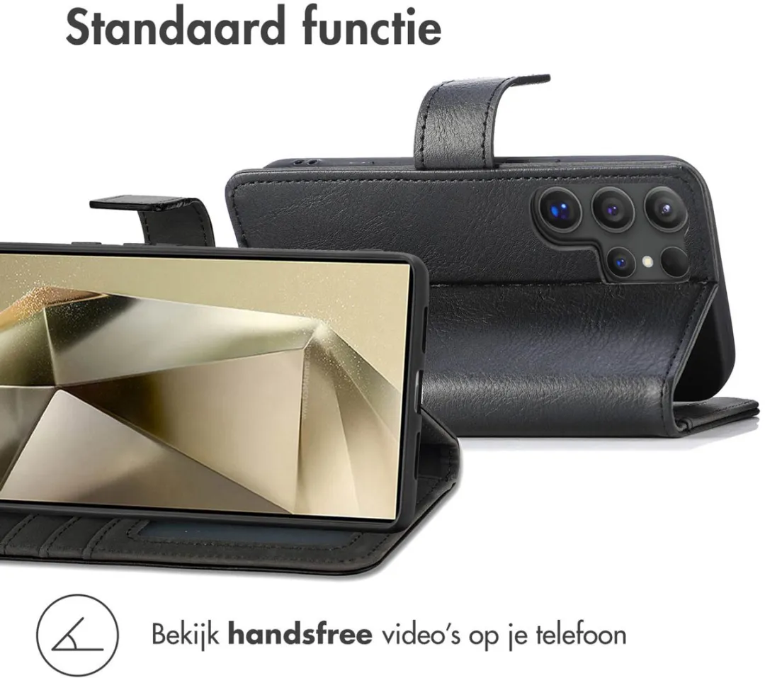 imoshiion Hoesje Samsung Galaxy S25 Ultra - 3 Pasjes - Zwart