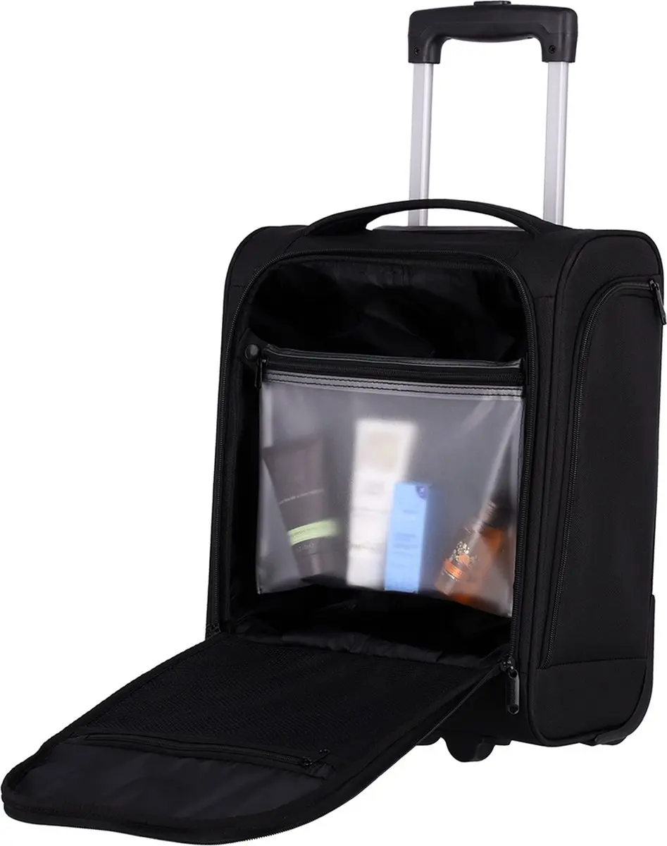 Travelite Cabin Underseater 2W Trolley 43cm - Zwart - afbeelding 4 van 6