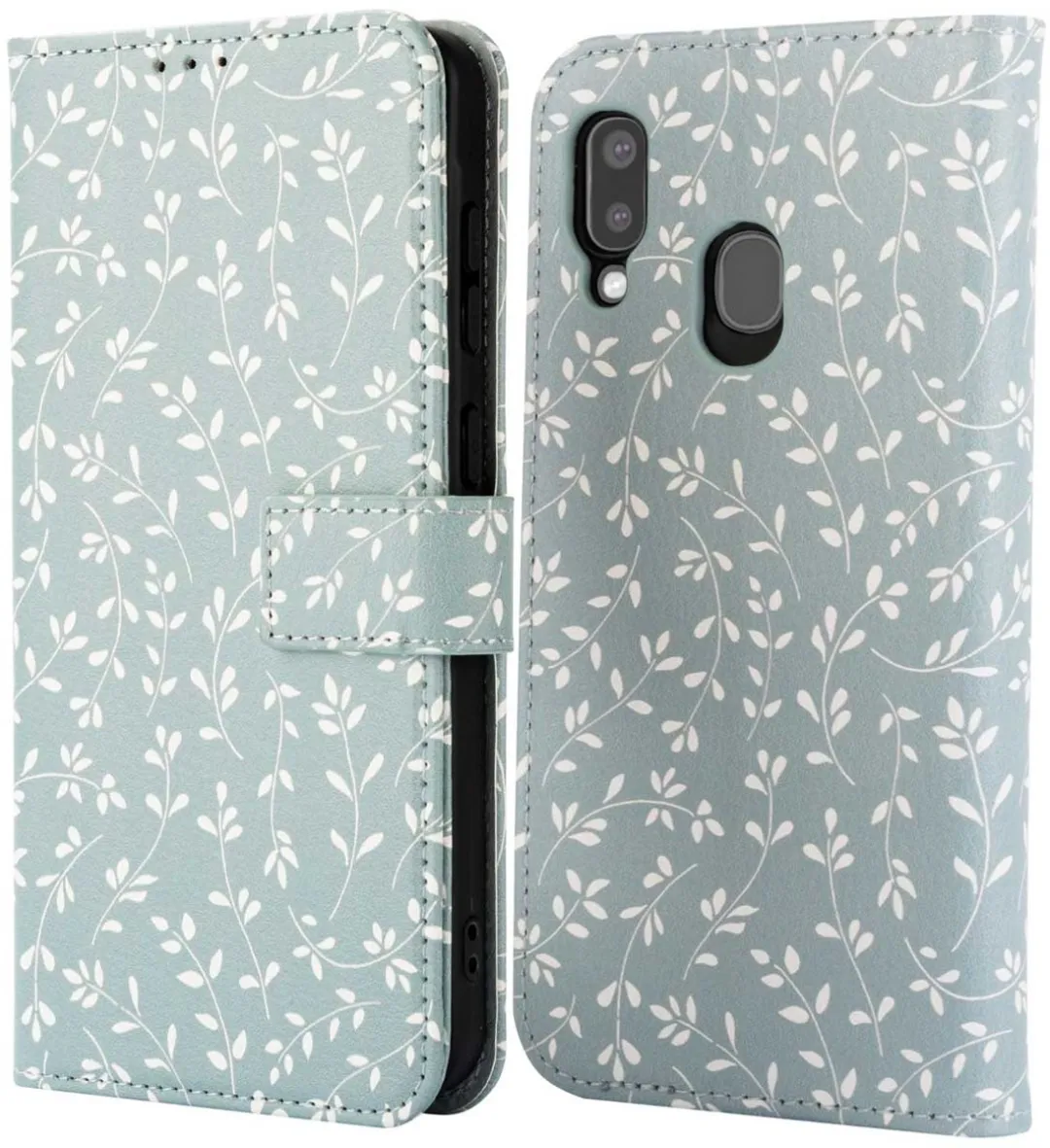 Imoshion Samsung Galaxy A20e Hoesje Smoke Green Flowers
