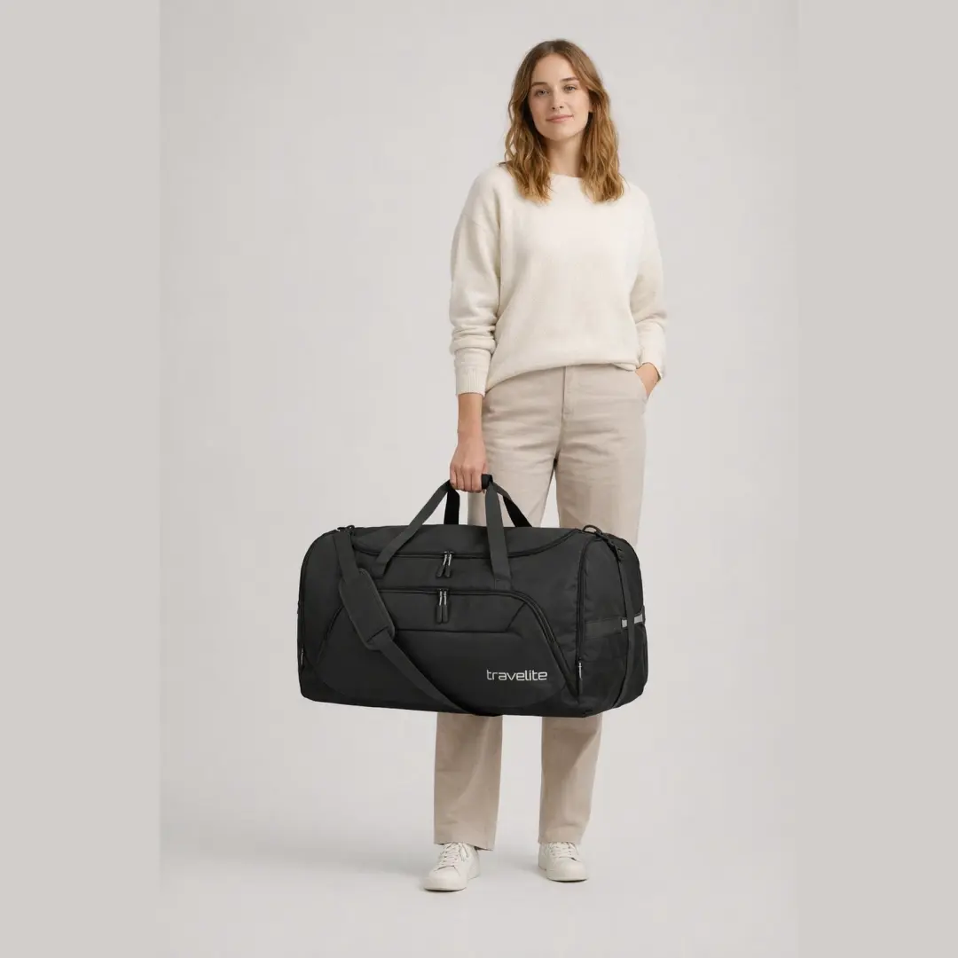 Travelite Kick Off Duffle XL Reistas - 120L - Zwart - afbeelding 6 van 6