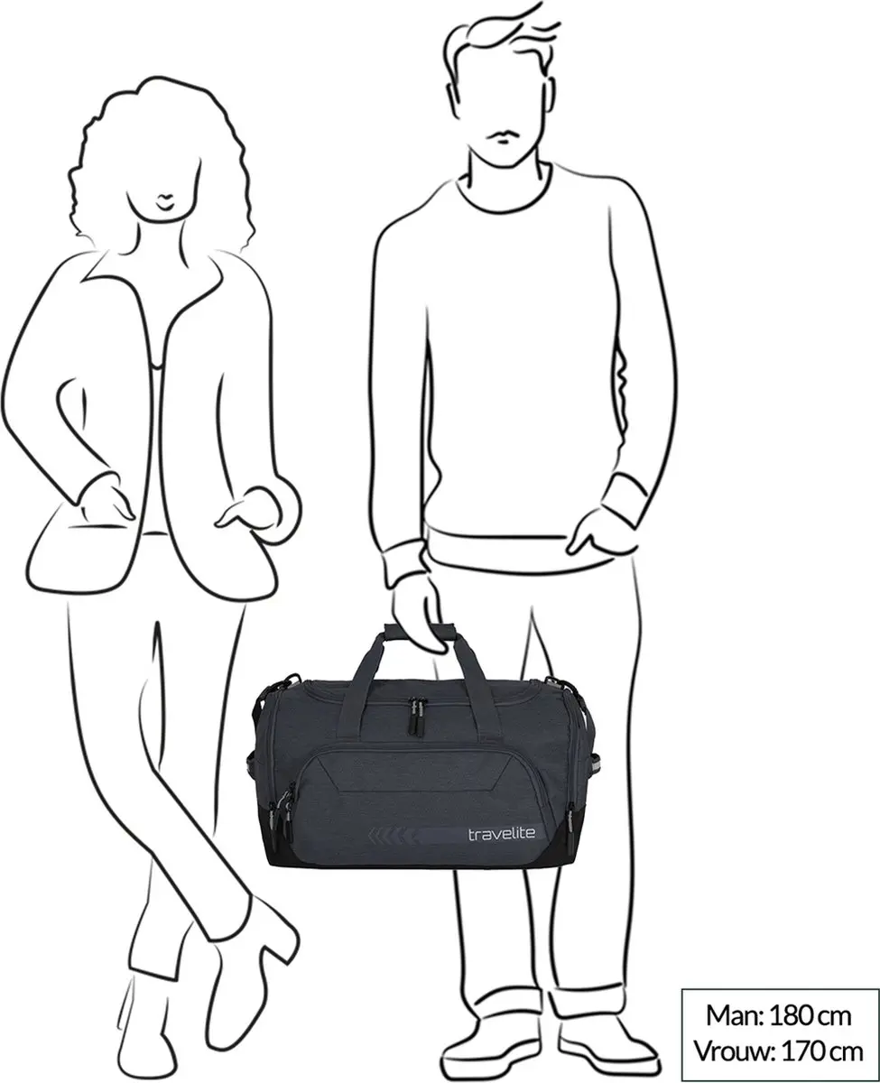 Travelite Kick Off Duffle M reistas 45L - Petrol Blue - afbeelding 6 van 6