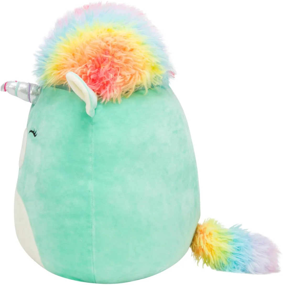 Squishmallows Teal Unicorn 35cm - Regenbooghaar