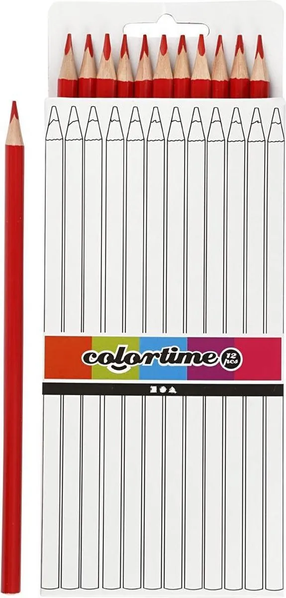 Colortime Kleurpotlood 3mm Rood