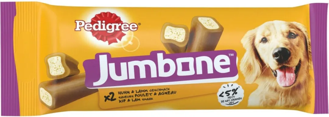 Pedigree Jumbone Medium Kip & Lam - 12 Stuks