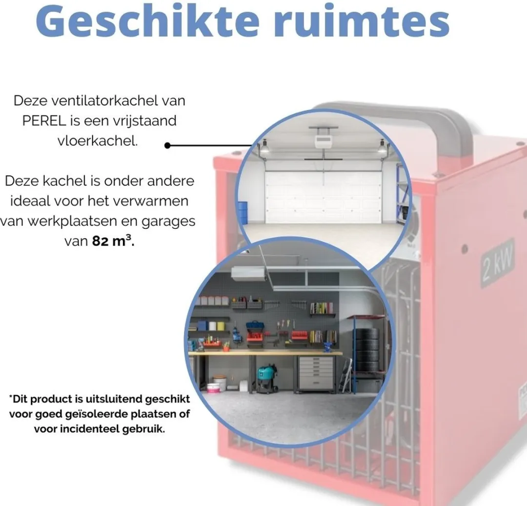 Perel TC78069N Ventilatorkachel 2000W