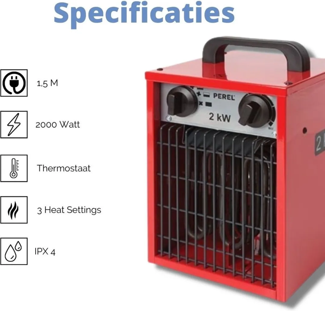 Perel TC78069N Ventilatorkachel 2000W