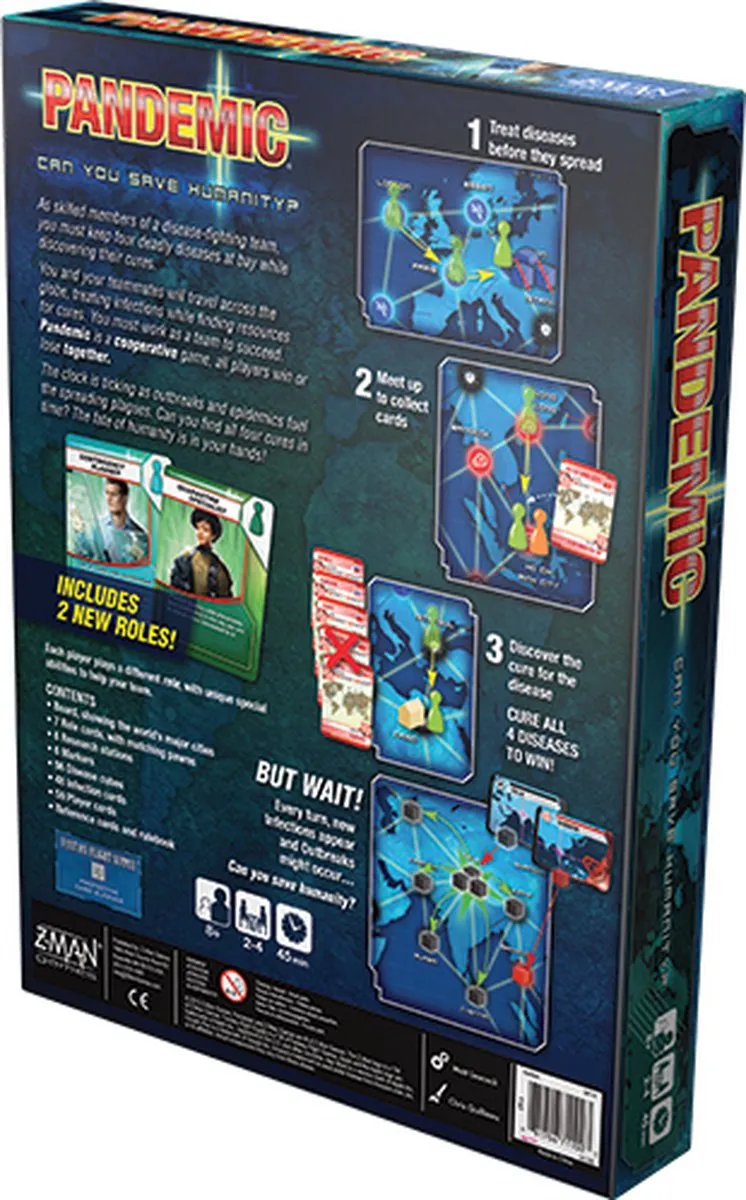 Z-Man Games Pandemic Bordspel - 2-4 Spelers - ZMG71100