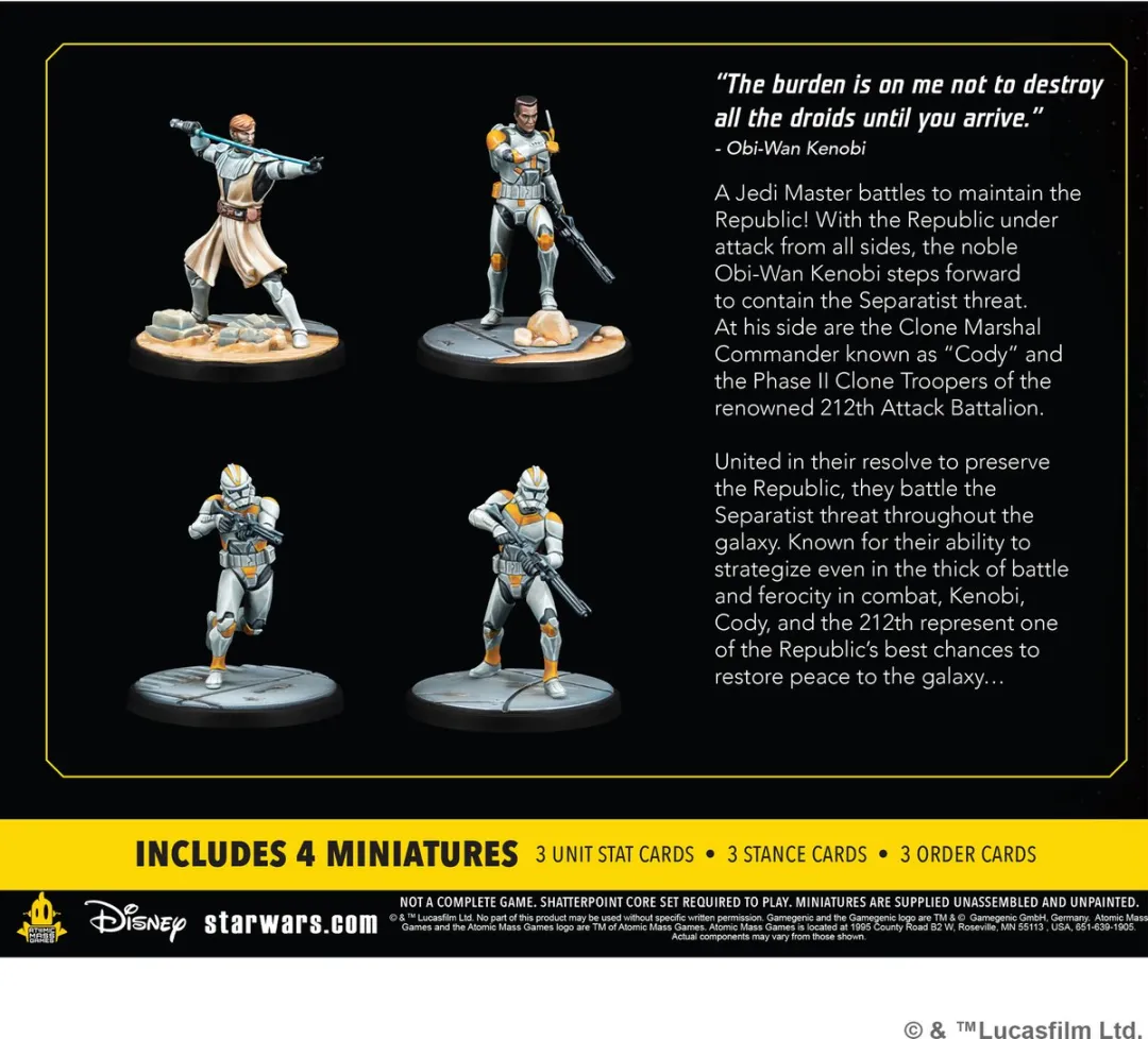 Star Wars Shatterpoint General Obi-Wan Kenobi Squad Pack