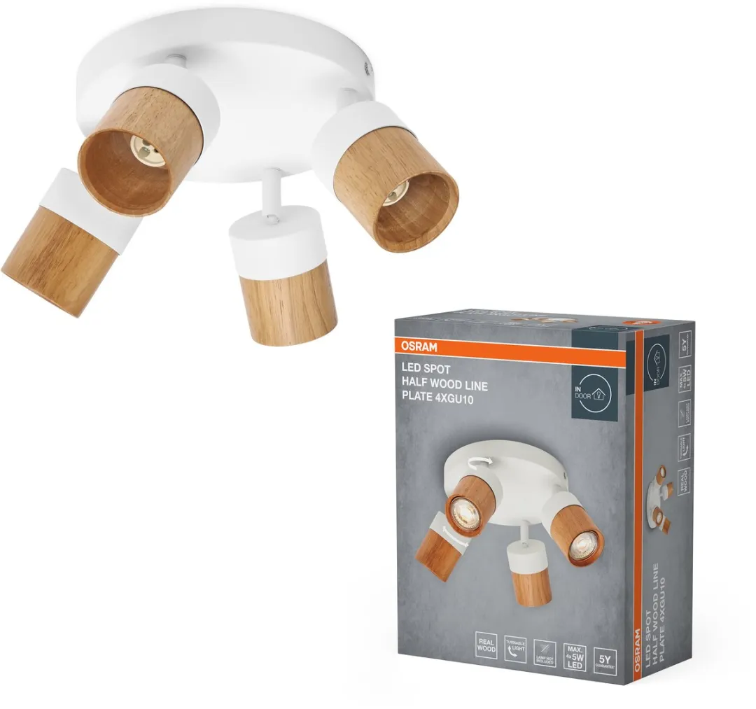 Osram LED Spot Half Wood Line Plaat 4xGU10
