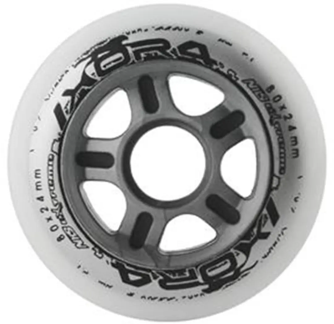 Nils Extreme PU Inlineskate Wielen 76x24 82A - Wit - 4 stuks - afbeelding 4 van 5