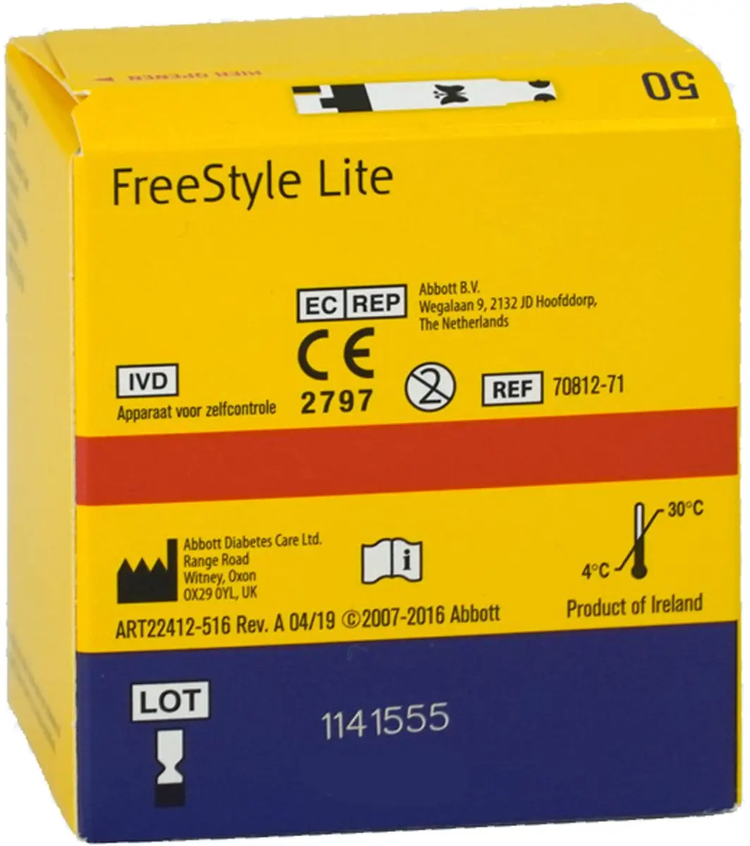 Abbott Freestyle Lite teststrips - 50 stuks - afbeelding 2 van 6