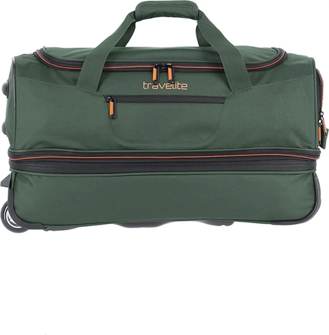 Travelite Basics Wheeled Duffle 55 Expandable 51 liter - Donkergroen – Reistas met wielen – Van polyester – Reistassen, reistassen met wielen en tassen - afbeelding 3 van 6