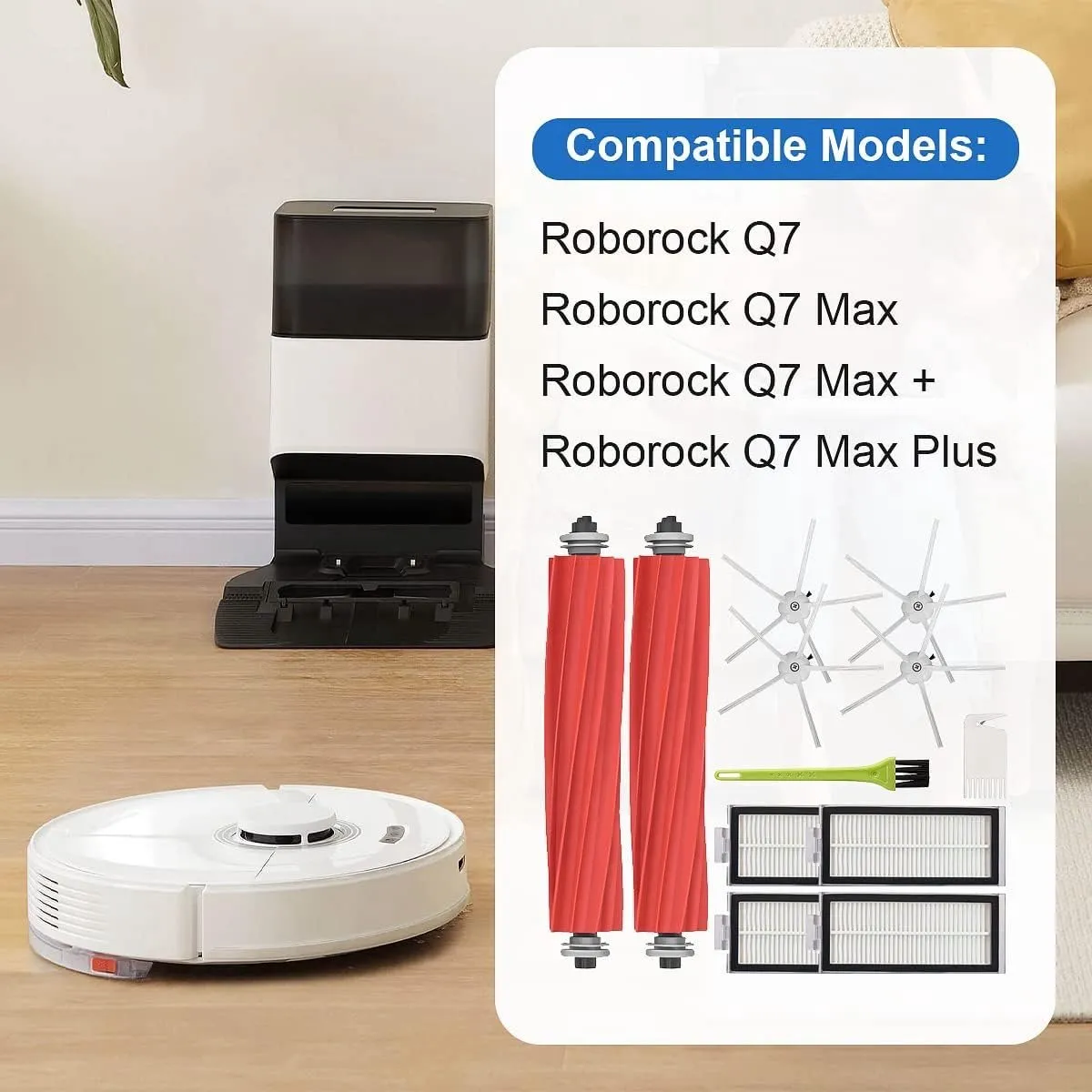 Xiaomi Roborock Q7 Vervangset TLS-YESX18-1524D - 12-delig - Veelkleurig