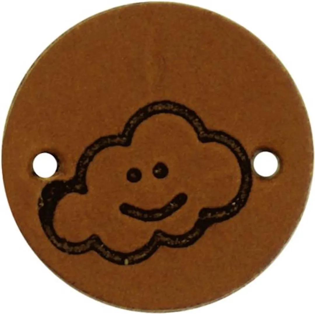 Durable Leren Labels met Wolkopdruk