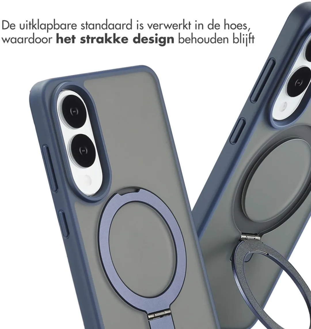 Accezz Hoesje Samsung Galaxy S25 Edge Magnetische Ring - Blauw