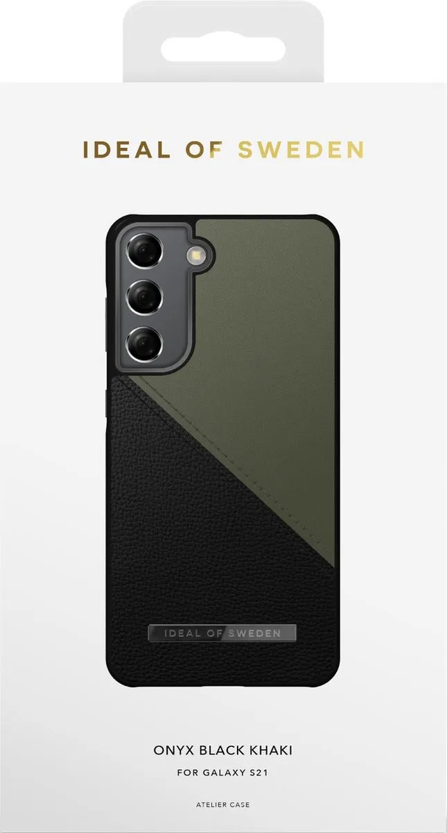 iDeal of Sweden Atelier Case Unity Samsung Galaxy S21 - Onyx Black Khaki - afbeelding 3 van 3