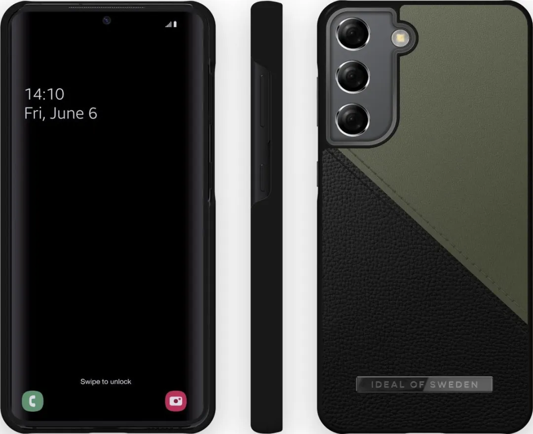 iDeal of Sweden Atelier Case Unity Samsung Galaxy S21 - Onyx Black Khaki - afbeelding 2 van 3