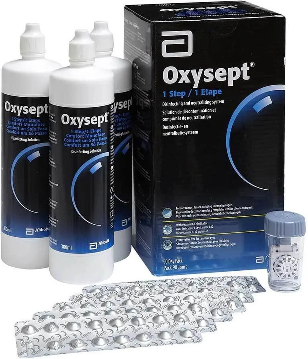 Abbott Oxysept 1 Step Lenzenvloeistof - 3x 300ml - afbeelding 2 van 3