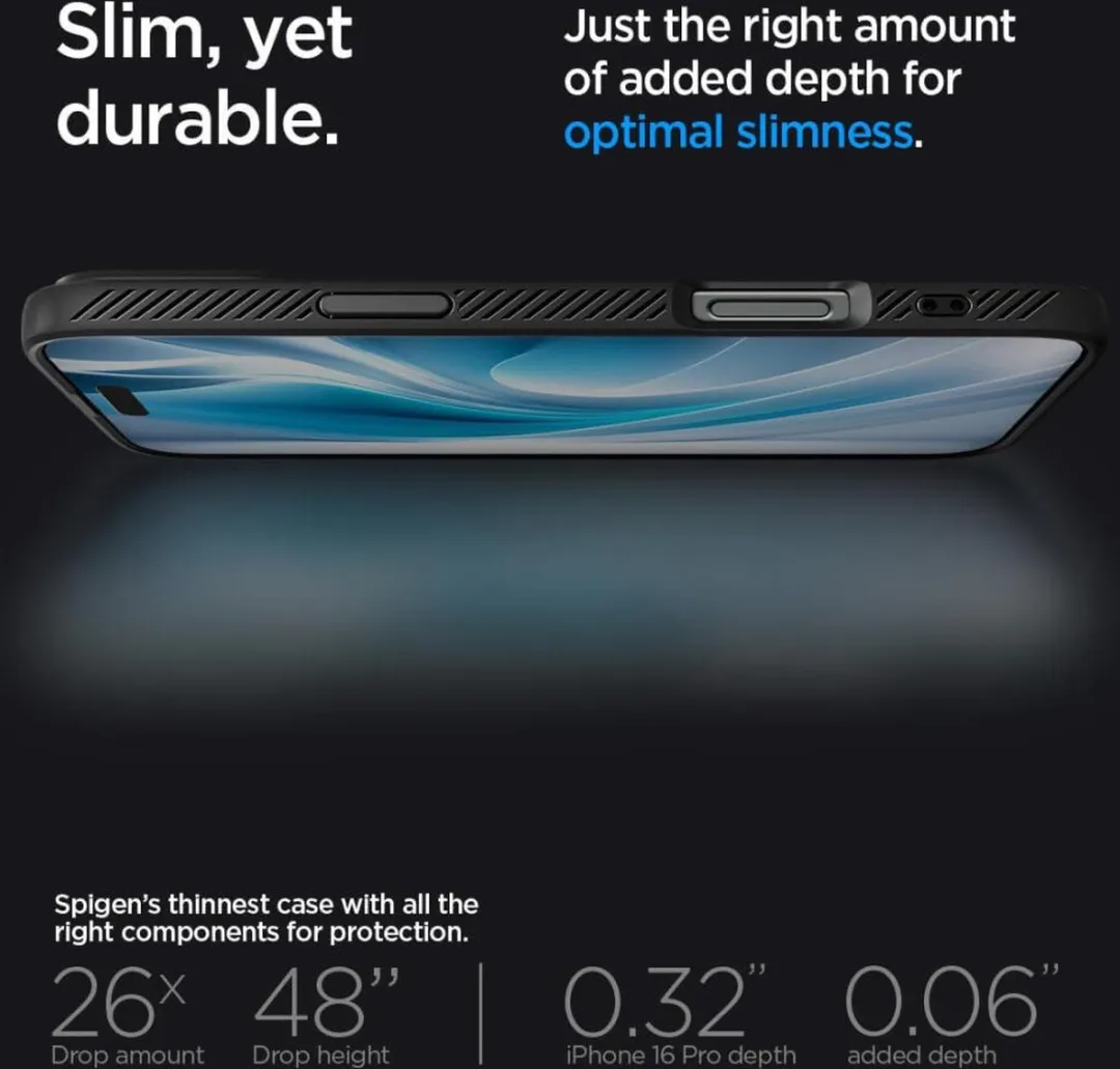 Spigen Liquid Air Hoesje ACS08117 - iPhone 16 Pro - Zwart