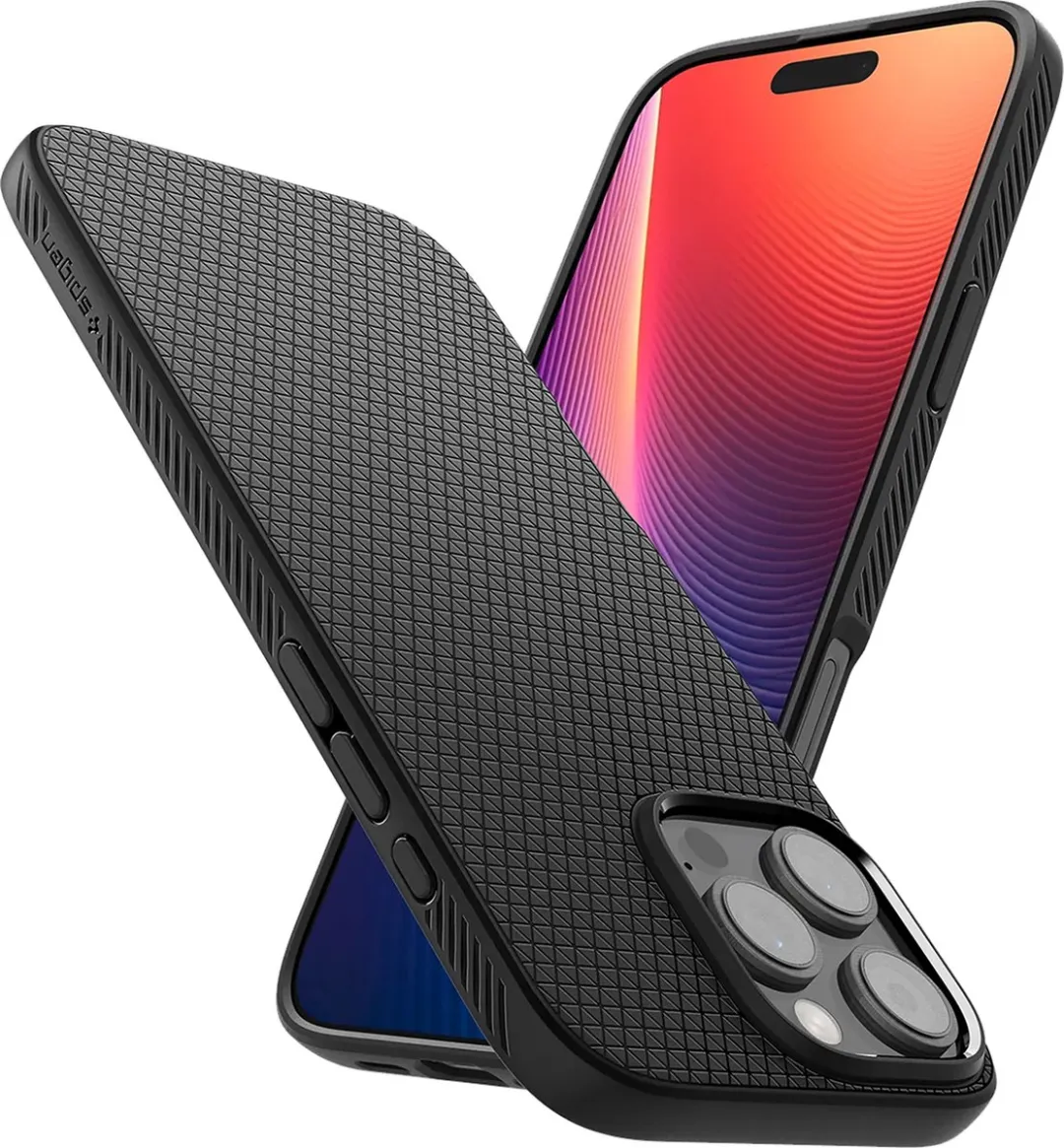 Spigen Liquid Air Hoesje ACS08117 - iPhone 16 Pro - Zwart