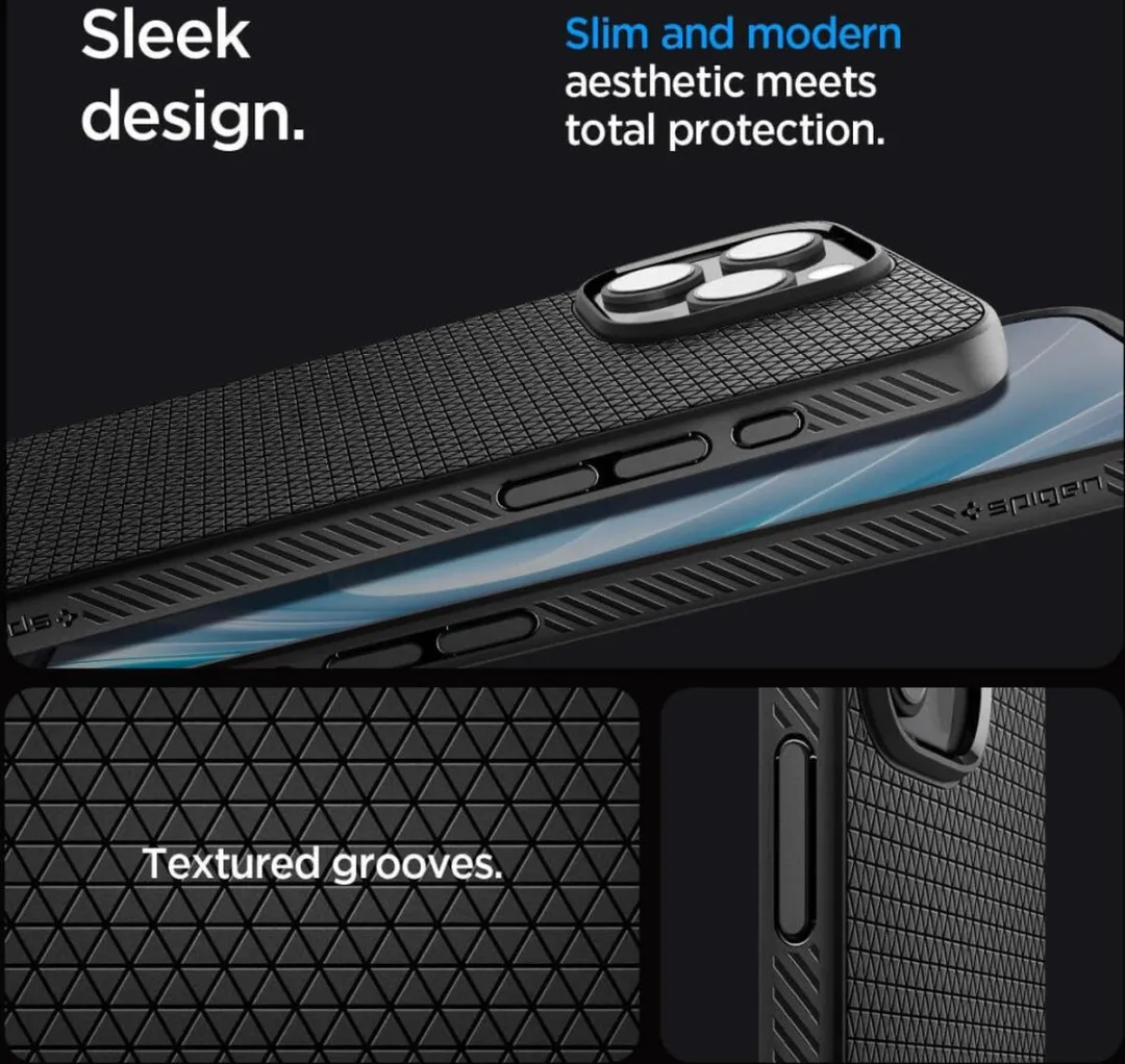 Spigen Liquid Air Hoesje ACS08117 - iPhone 16 Pro - Zwart