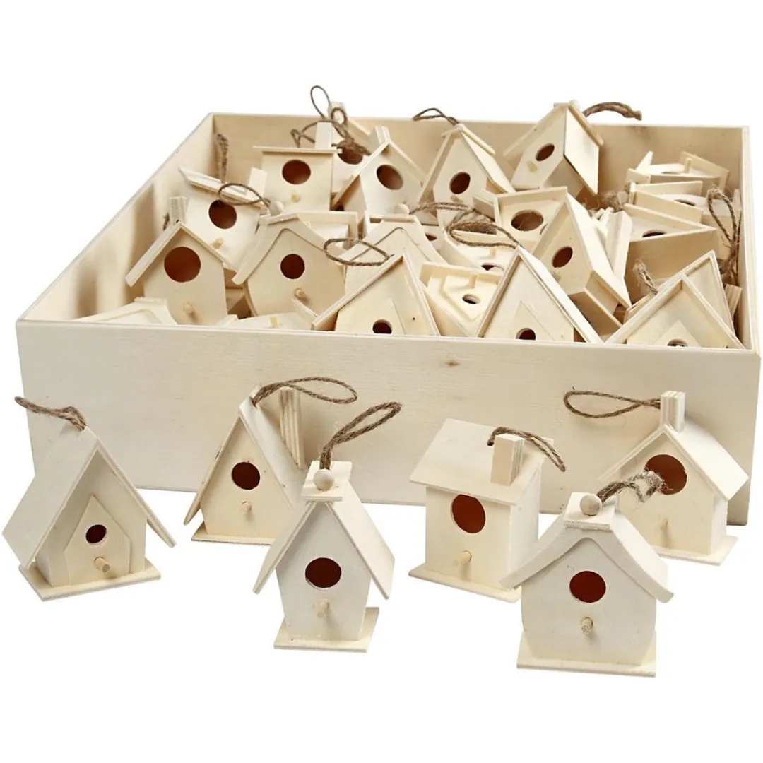 Creativ Company Vogelhuis Populier - 60 Stuks