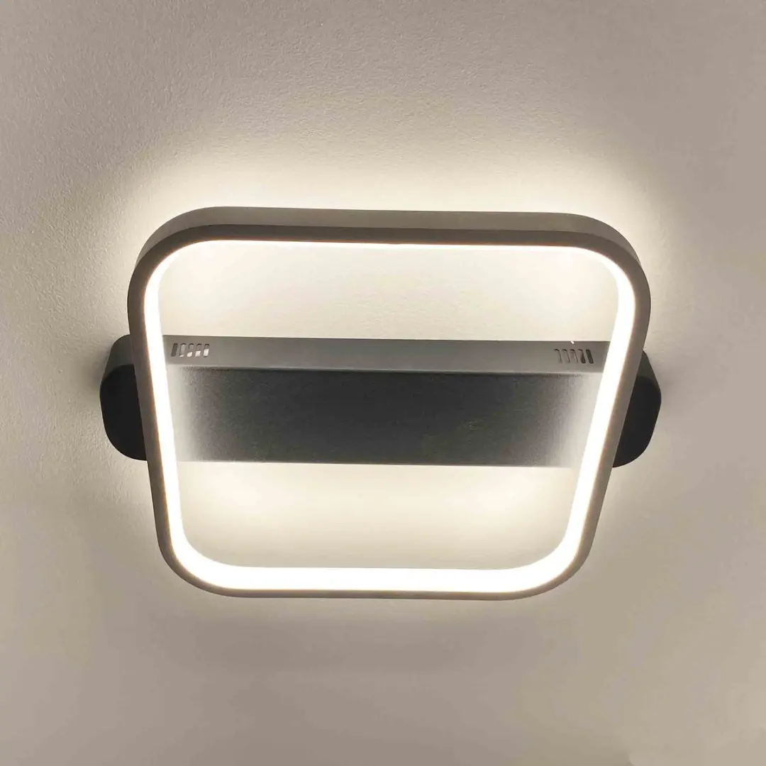 HighLight Ascona LED Plafondlamp 20W - Zwart/Nikkel - afbeelding 3 van 4