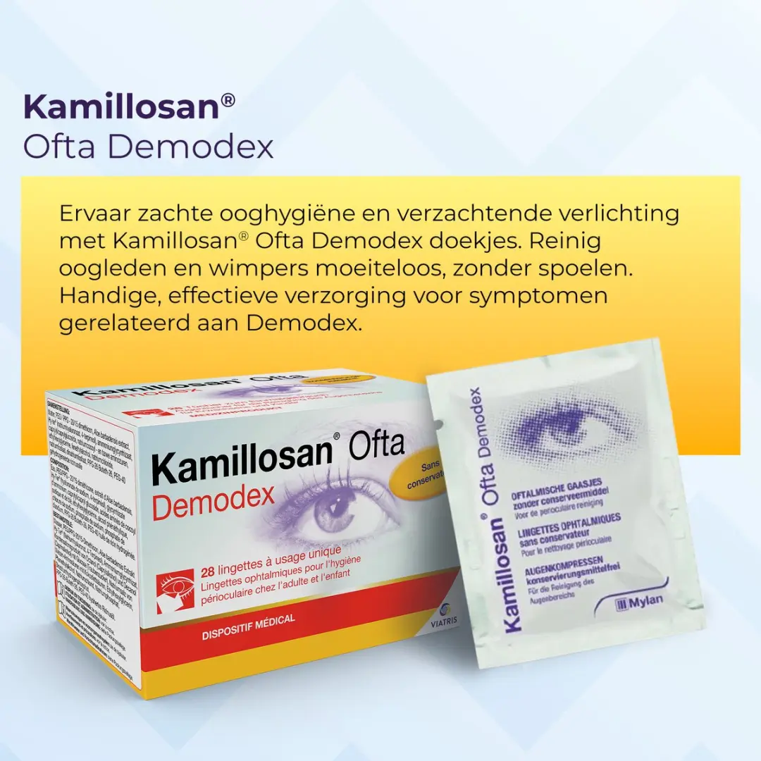 Kamillosan Ofta Demodex Doekjes - 28 stuks - afbeelding 3 van 6