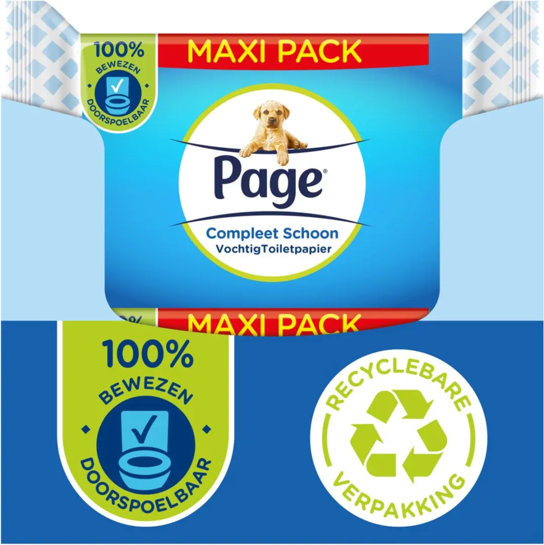 Page Vochtig Toiletpapier Fresh Maxi - 6 x 74 stuks - afbeelding 6 van 6