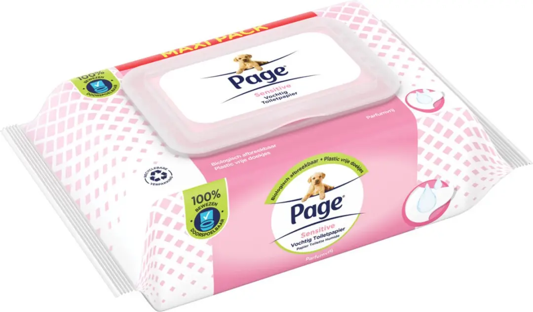 Page Sensitive Vochtig Toiletpapier Maxi Pack - afbeelding 6 van 6