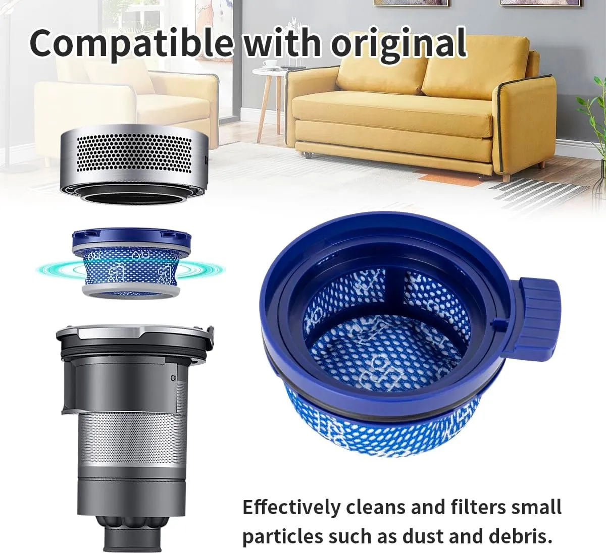 Samsung VS20A958FWN Stofzuigerfilters - 2 Stuks Blauw